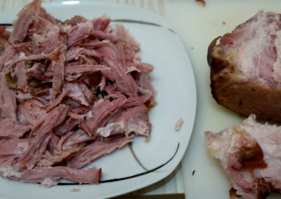 Fleisch zerpflücken